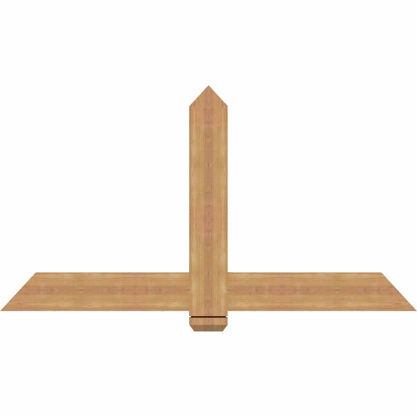 Ekena Millwork Eugene Smooth Timber Gable Bracket, Western Red Cedar, 60"W x 32"H x 1 1/2"D x 5 1/2"F, 13/12 Pitch GBW060X32X0206EUG00SWR - main
